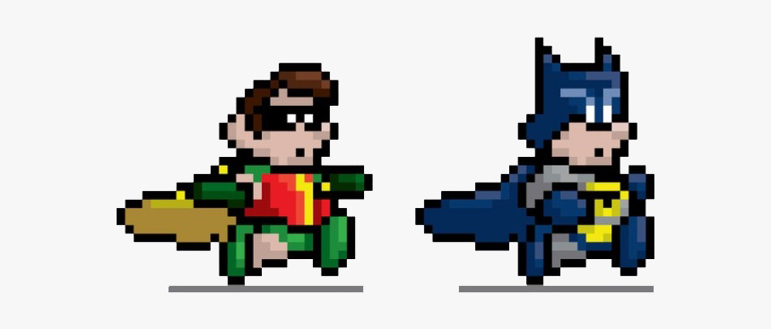 Batman And Robin Pixel Art - 8 Bit Batman Gif, HD Png Download - kindpng