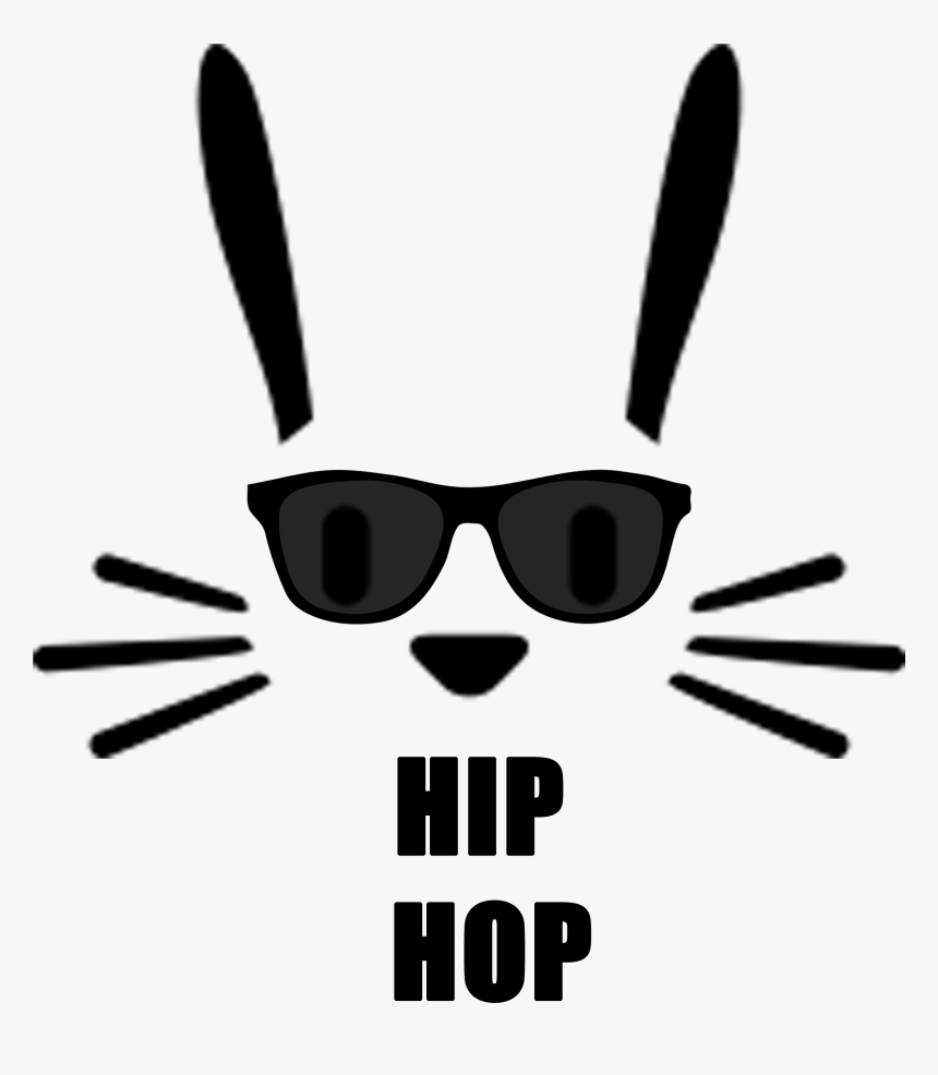 Diy Hip Hop Bunny Shirt - Bunny With Glasses Svg, HD Png Download, Free Download