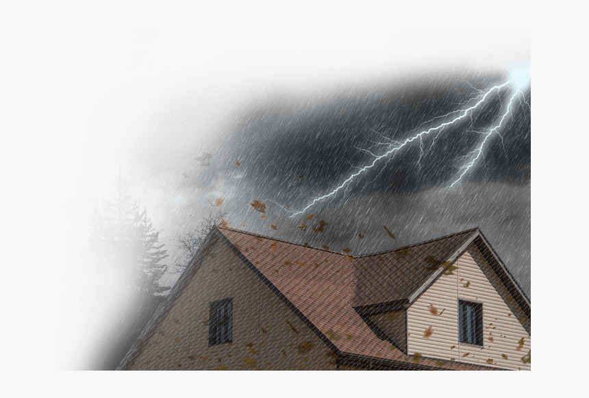 Storm-damage - Storm Damage To Roof And Siding, HD Png Download, Free Download