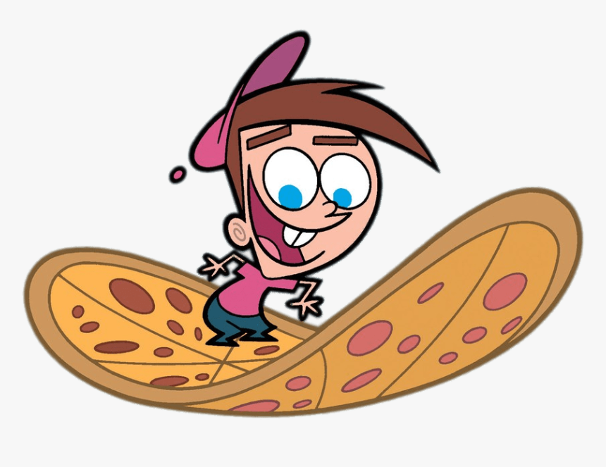 The Flying Oddparents Timmy Turner On A Flying Pizza - Fairly Oddparents Cosmo And Wanda, HD Png Download, Free Download