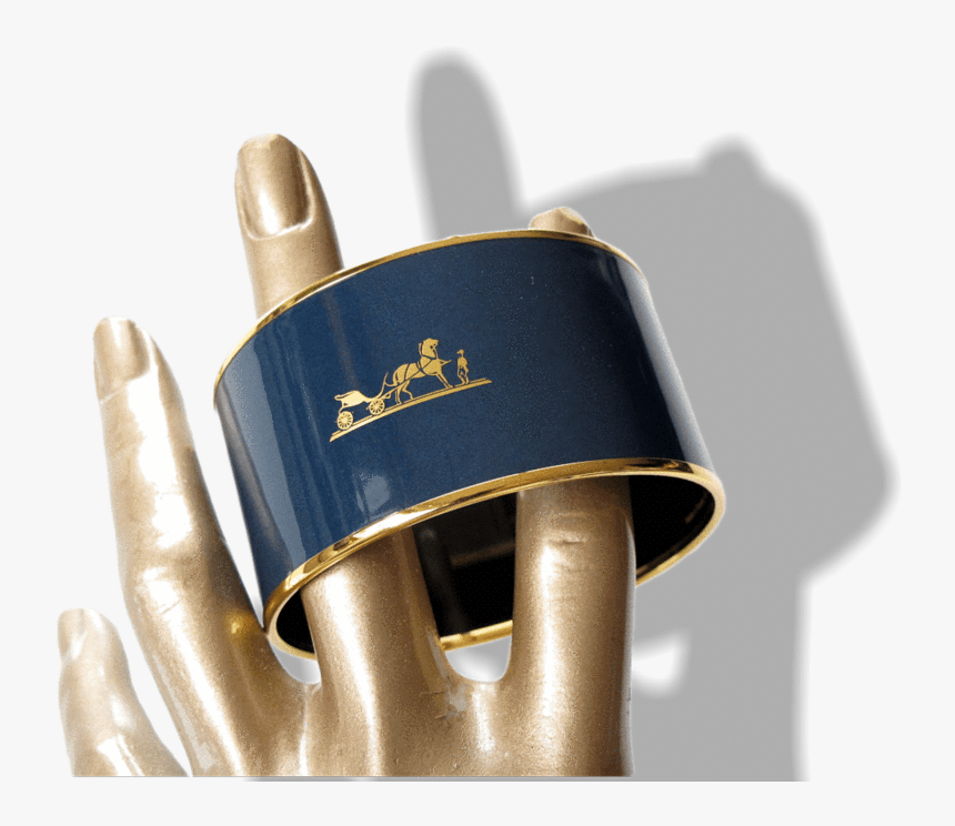 Hermes Duck Enamel Gold Trim Caleche Xtra Wide Bangle - Paris, HD Png Download, Free Download