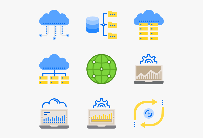 Network And Database - Data Sharing Icon Png, Transparent Png, Free Download