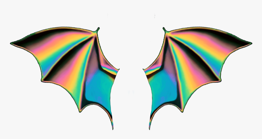 #holo #holographic #wings #emoji #freetoedit - Bat Wings Emoji, HD Png Download, Free Download