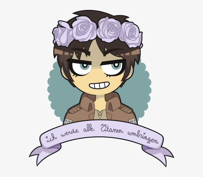 Eren Yeager/eren Jaeger - Attack On Titan Flower Crowns, HD Png Download, Free Download