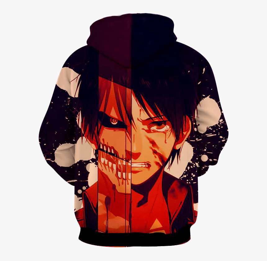 Attack On Titan 3d Printed Eren Fight Hoodie"
 Class= - Attack On Titan Eren Profile, HD Png Download, Free Download