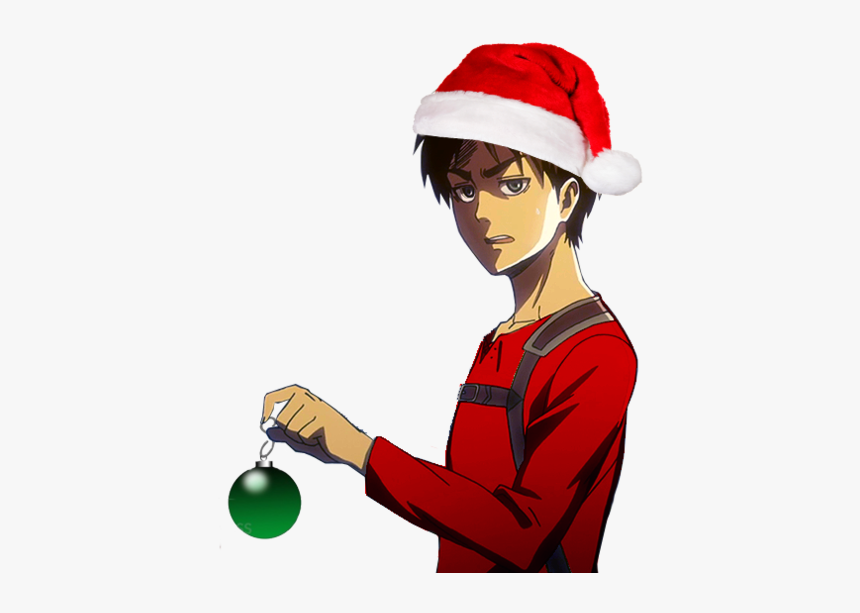 Anime, Christmas, And Transparent Image - Eren Jaeger Christmas, HD Png Download, Free Download