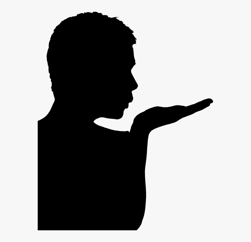 Man Blowing Kiss Silhouette, HD Png Download, Free Download