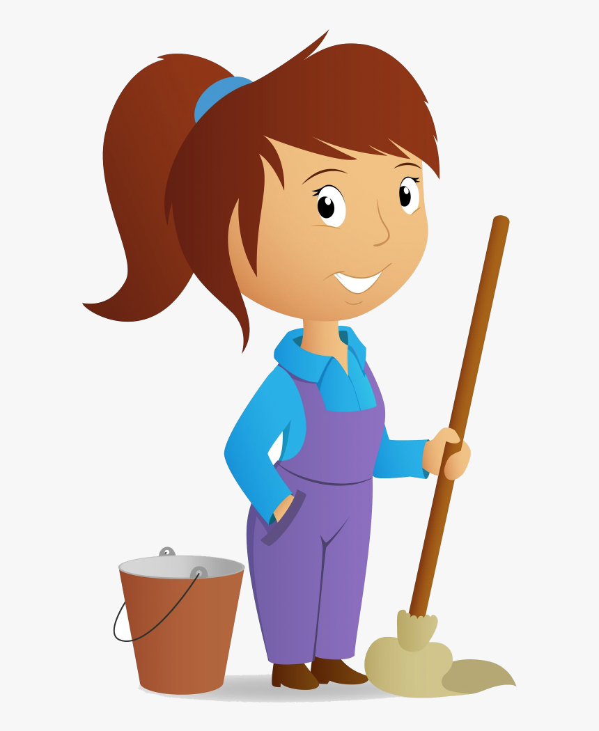 Maid On Call - Girl Cleaning Clipart, HD Png Download, Free Download