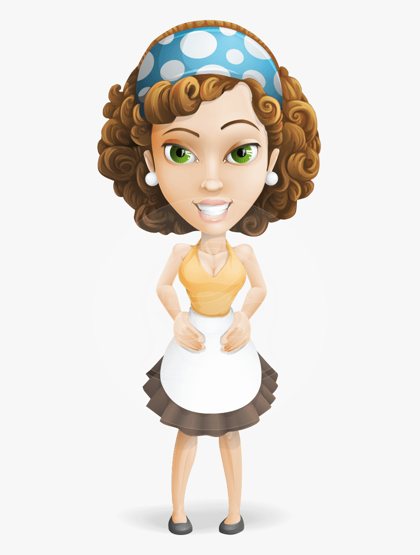 Maid Cartoon Vector Character Aka Maggie Clean-up - Maid Cartoon Character, HD Png Download, Free Download