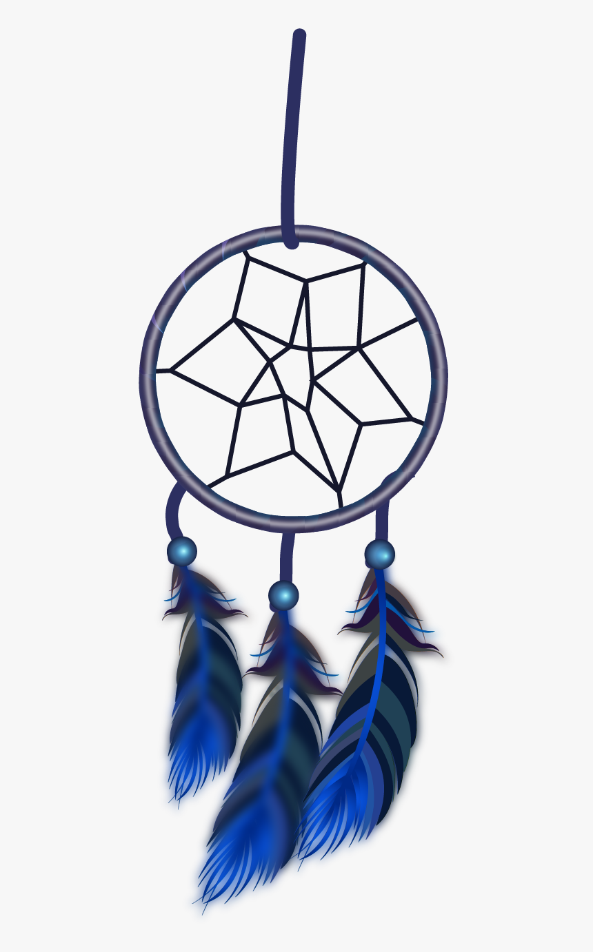 Clip Art Dreamcatcher Wind Chimes Transprent - Atrapa Sueños Azul Clipart, HD Png Download, Free Download