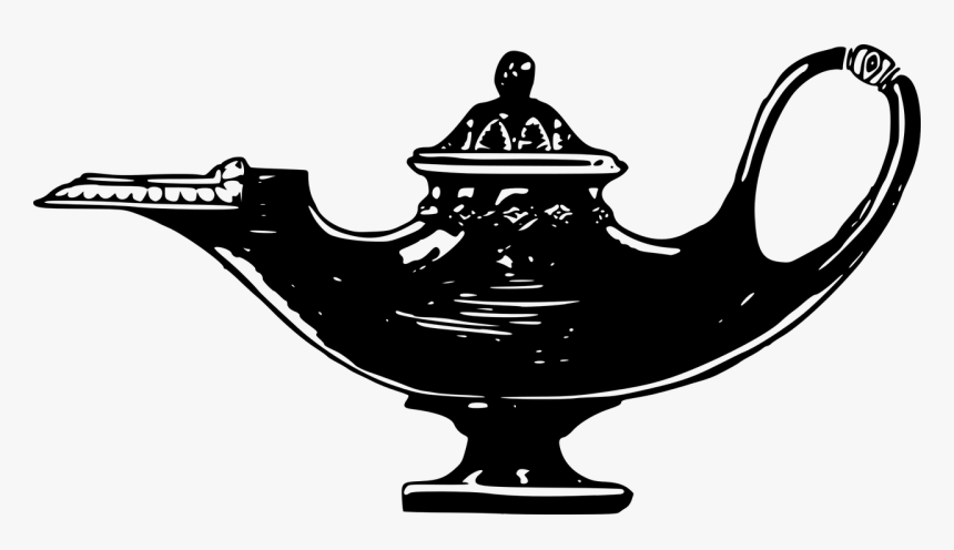 Lamp, Arabian, Genie, Jinn, Djinn, Arabian Knights - Genie Lamp Aladdin Drawing, HD Png Download, Free Download