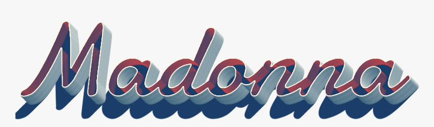 Madonna 3d Letter Png Name - Madonna Name Png, Transparent Png, Free Download