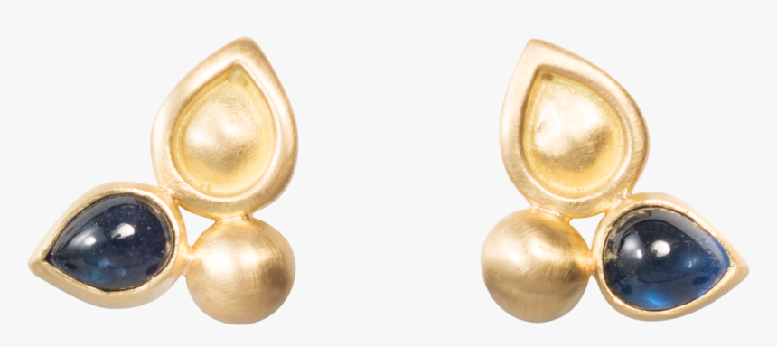 Sapphire Cabochon Lagrima Studs , Png Download - Earrings, Transparent Png, Free Download
