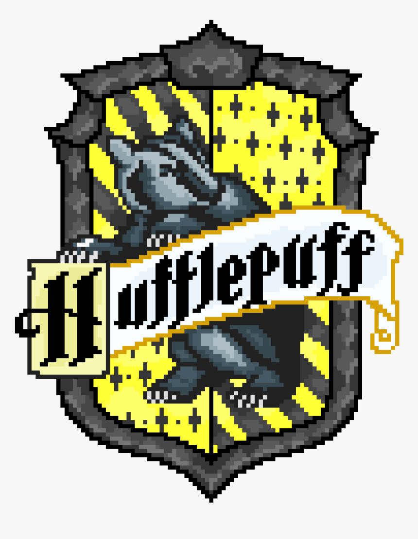 Harry Potter House Crests Hufflepuff Clipart , Png - Harry Potter Pixel Art, Transparent Png, Free Download