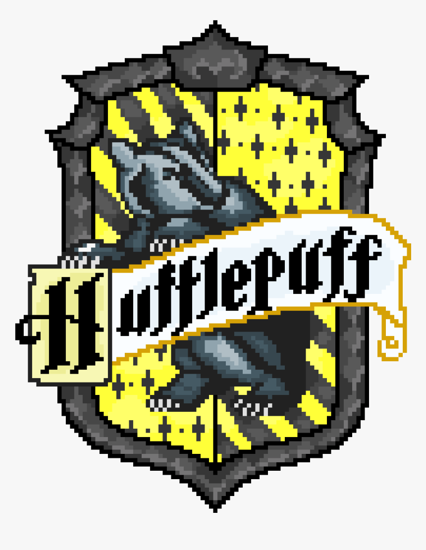 Harry Potter House Crests Hufflepuff Clipart Png Harry Potter Pixel Art Transparent Png Kindpng