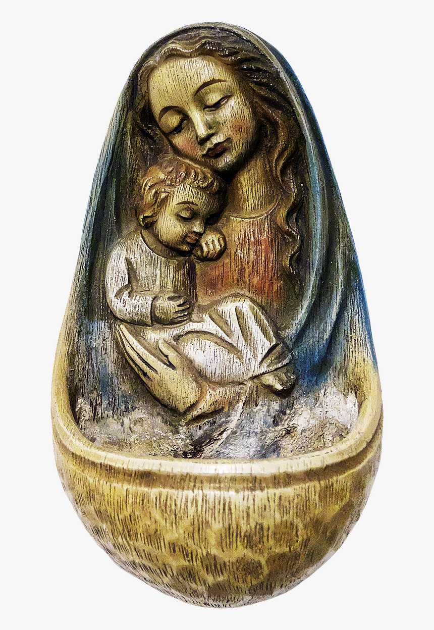 Holy Water Container, Madonna, Ceramic, Container - Bronze, HD Png Download, Free Download