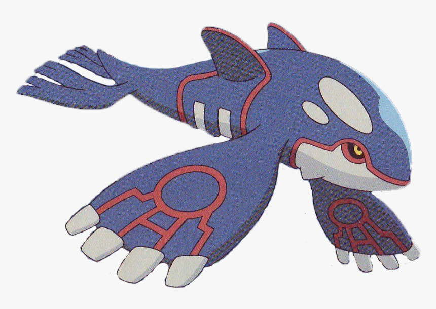 Transparent Kyogre Original Scan - Cartoon, HD Png Download, Free Download