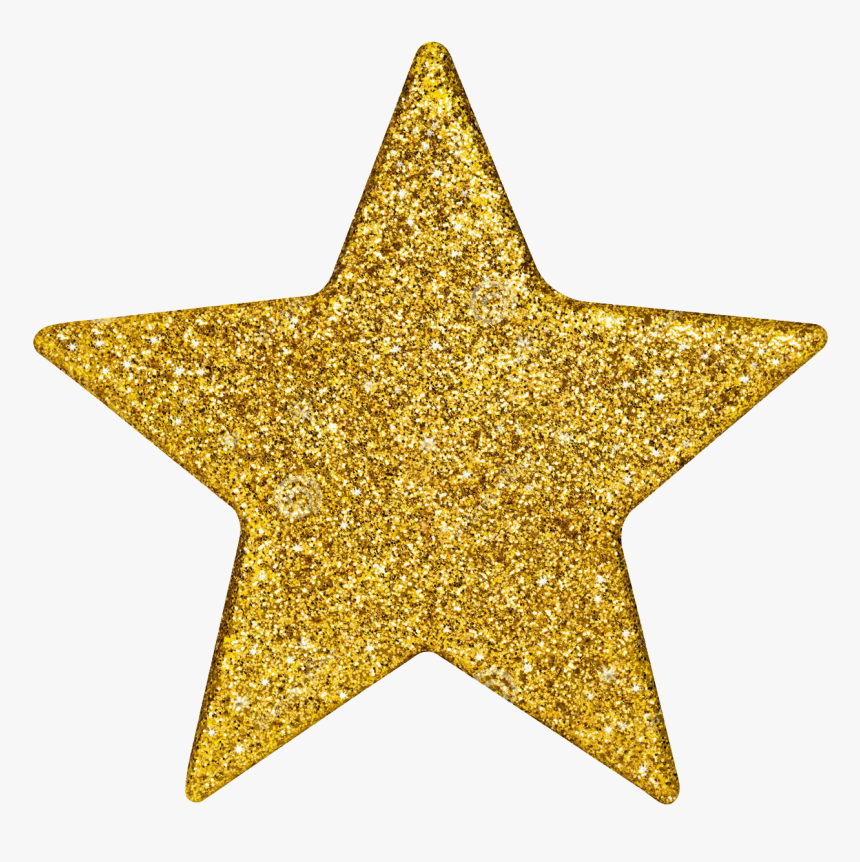 Gold Glitter Star Png, Transparent Png, Free Download