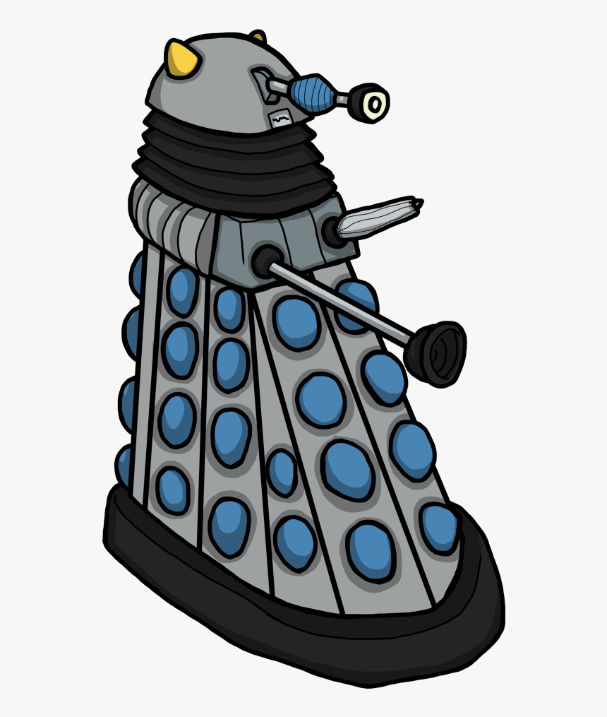 Horror Clipart , Png Download - Cartoon Dalek Transparent Background, Png Download, Free Download