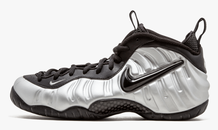 Silver Surfer Foamposite , Png Download - Nike Foamposite Silver Black, Transparent Png, Free Download