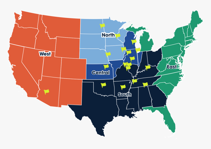 East And West Usa Map, HD Png Download, Free Download