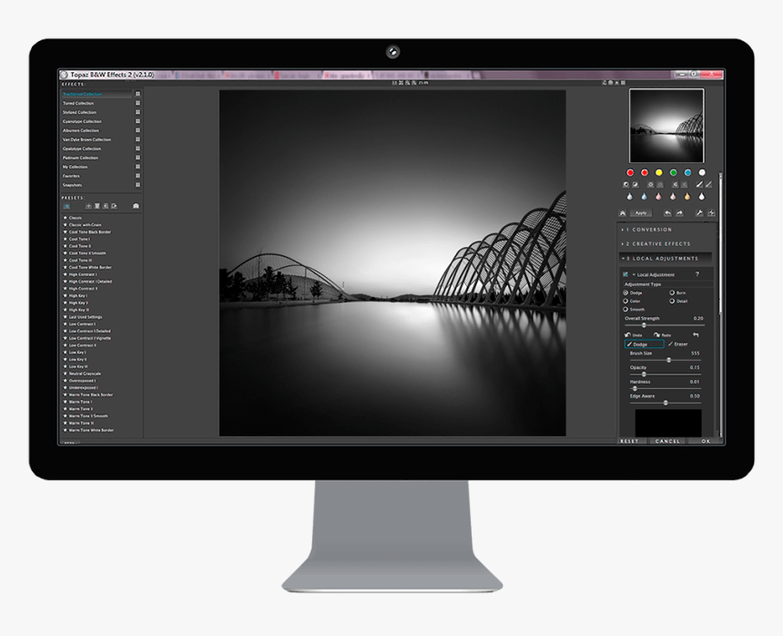 Topaz B&w Effects Full Review - Led-backlit Lcd Display, HD Png Download, Free Download