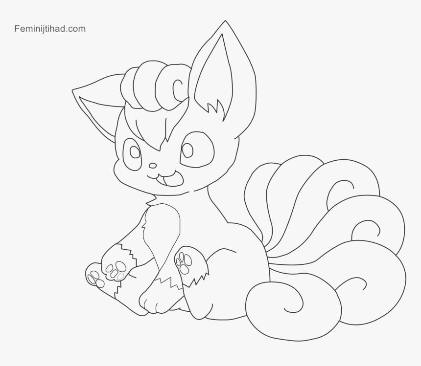 Pokemon Vulpix Printable Coloring Pages, HD Png Download, Free Download