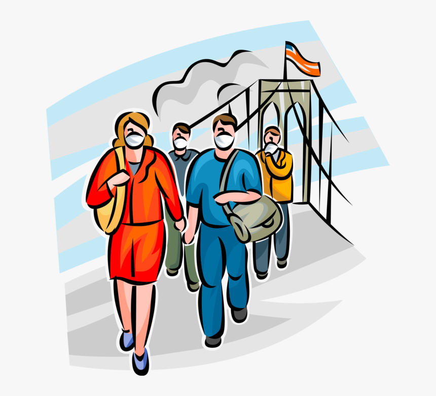 Vector Illustration Of Survivors Of World Trade Center - Evacuating Clipart Evacuate Clip, HD Png Download, Free Download