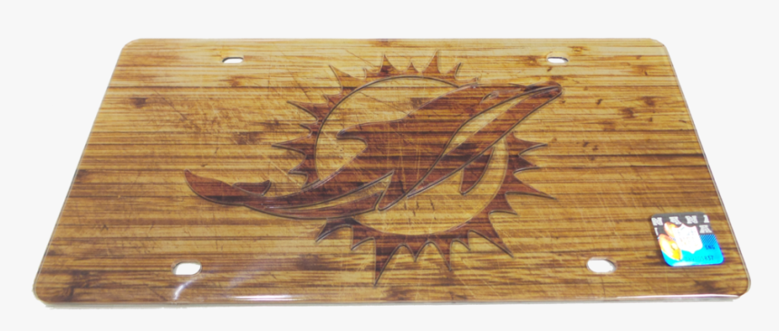 Miami Dolphins Front License Plate Tag - Plywood, HD Png Download, Free Download