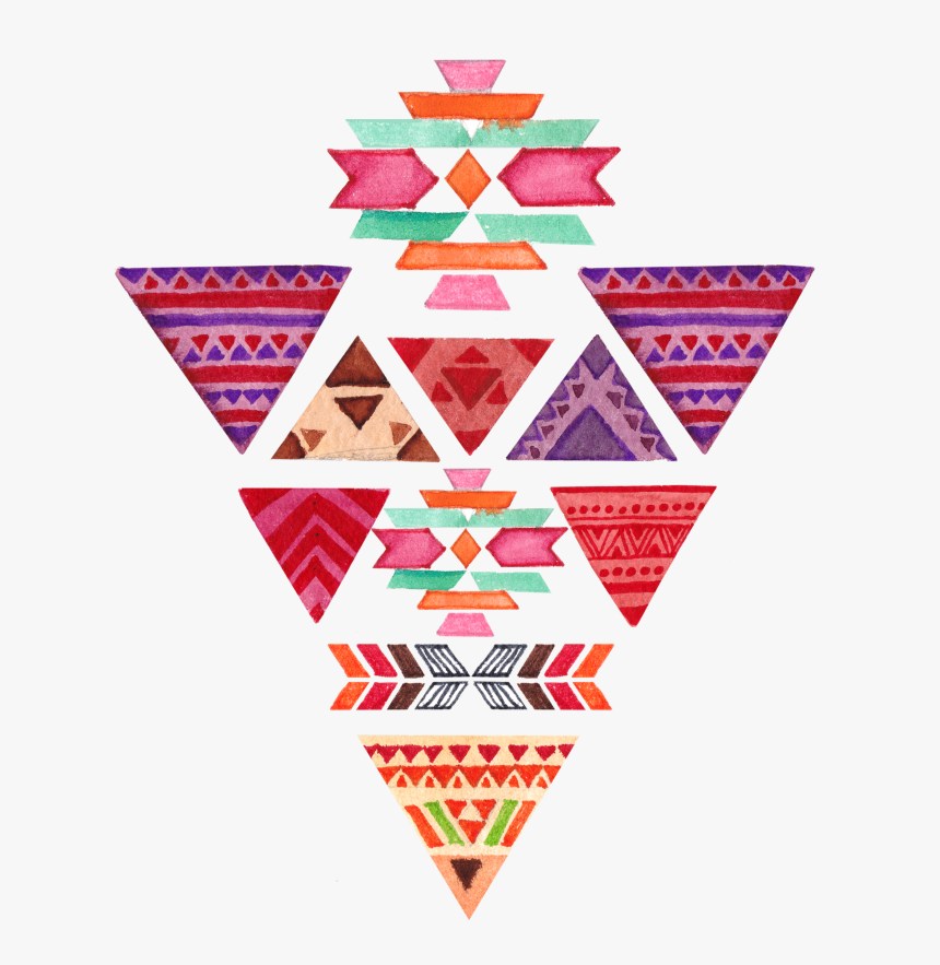 Pattern Boho Bohemian Sticker Watercolor Geometric - Clip Art, HD Png Download, Free Download