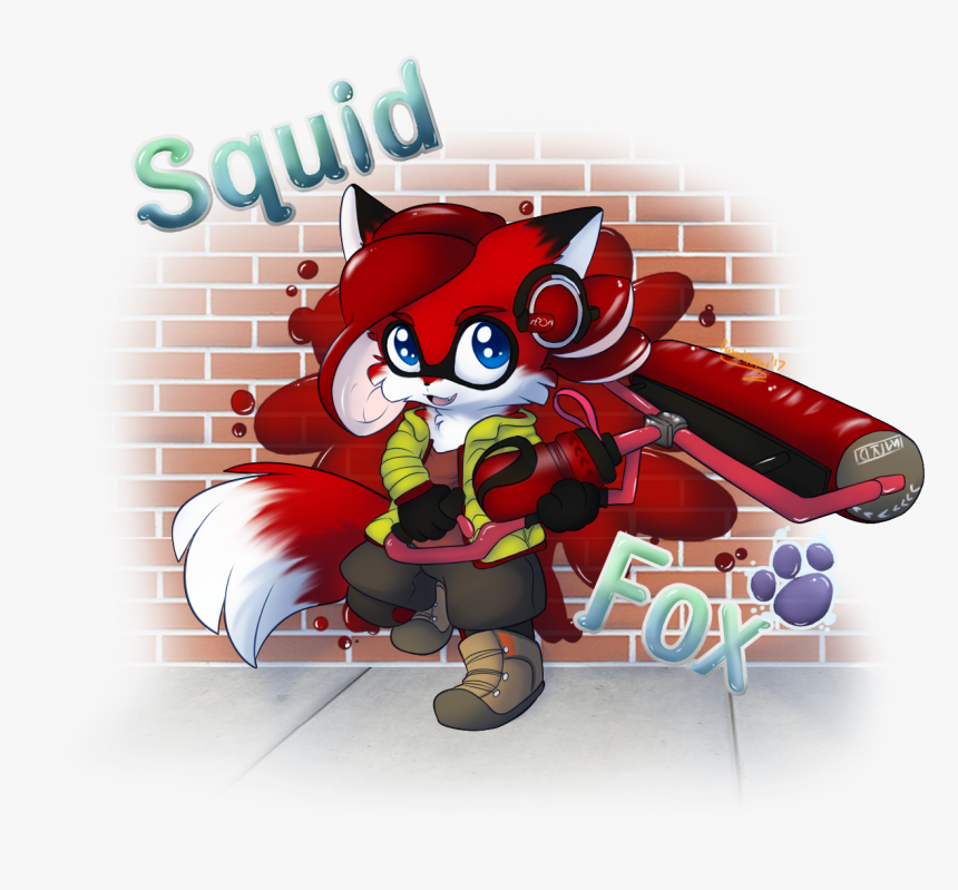 Squid Fox - Cartoon, HD Png Download, Free Download