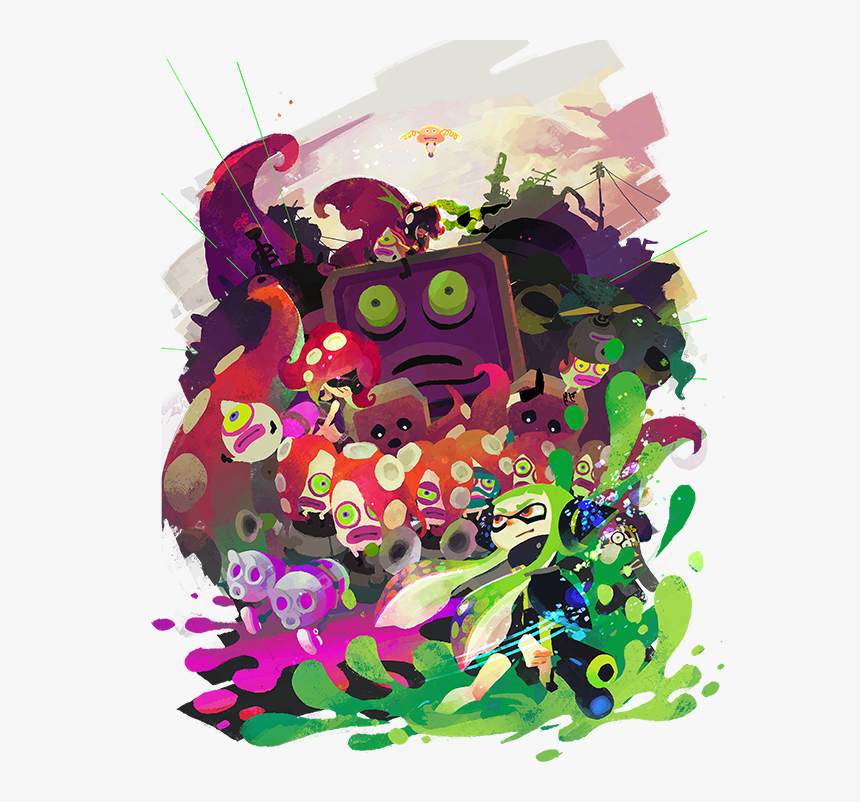 Splatoon Single Player Art, HD Png Download, Free Download