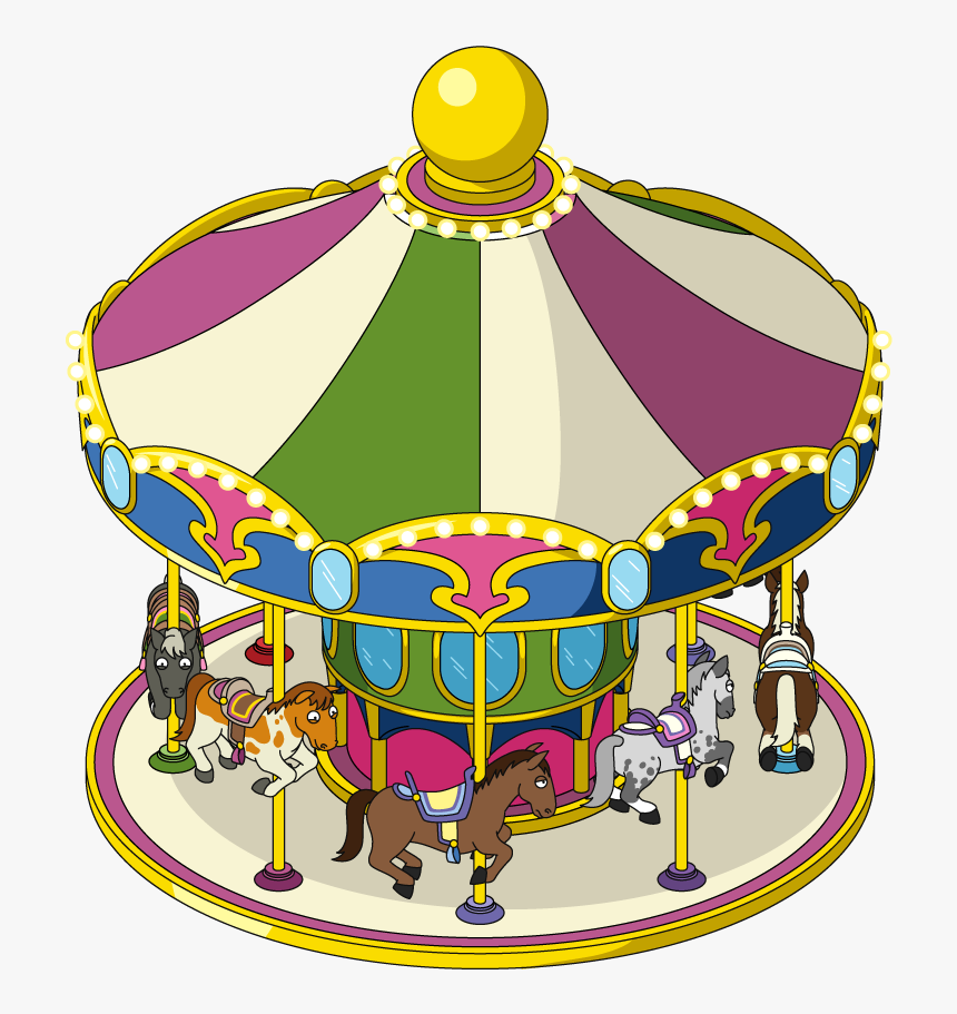 Carousel Png Image - Amusement Park Rides Animated, Transparent Png, Free Download