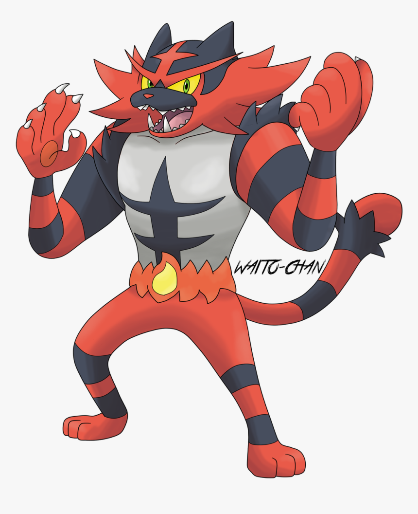 Incineroar By Waitochan - Incineroar Pokemon, HD Png Download, Free Download