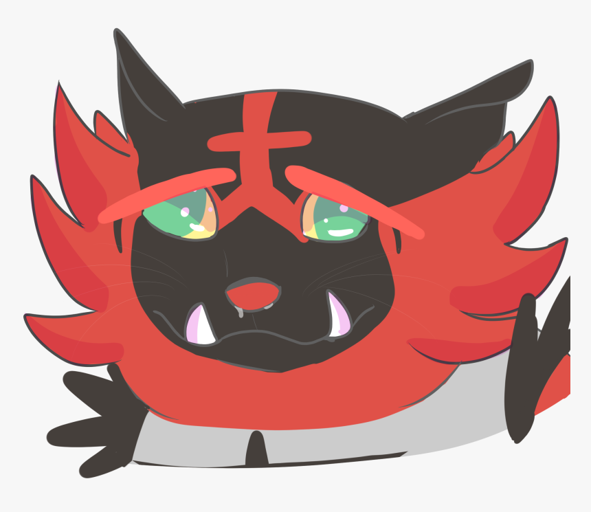 Whiskers Cartoon Illustration - Crying Cat Meme Incineroar, HD Png Download, Free Download