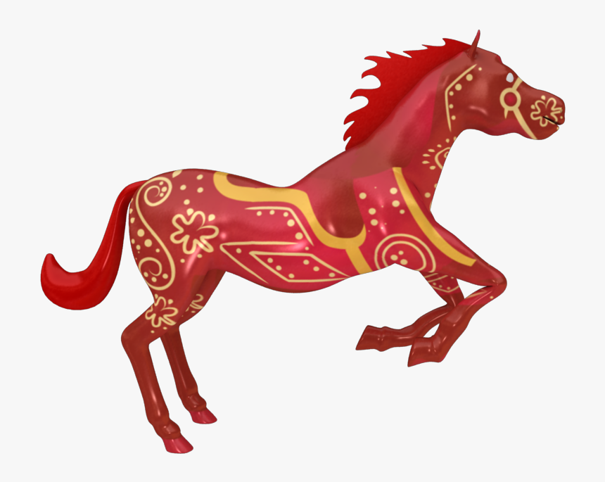 Horse Carousel 3d Model Obj Fbx Ma Mb Mtl - 3d Horse Logo Png, Transparent Png, Free Download