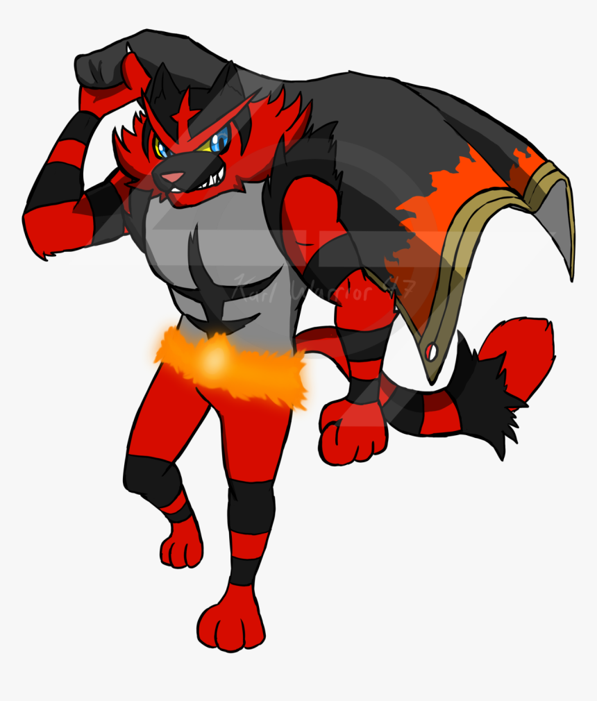 Incineroar The Heel Pokemon 
getting Ready For The - Cartoon, HD Png Download, Free Download