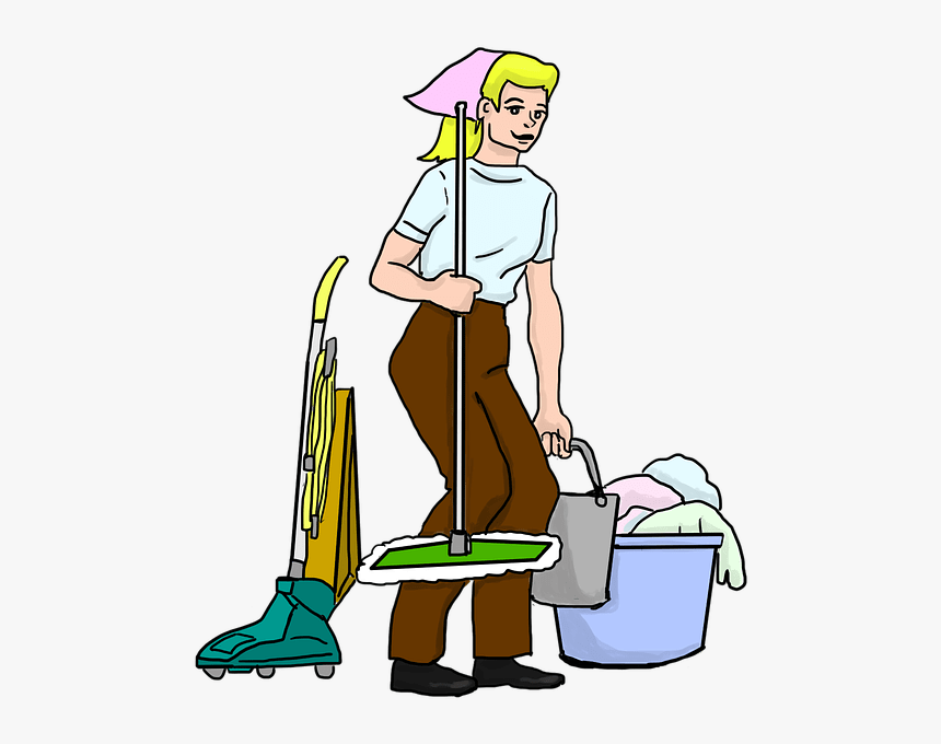 Cleaning Services - แม่บ้าน ทำความ สะอาด การ์ตูน, HD Png Download, Free Download