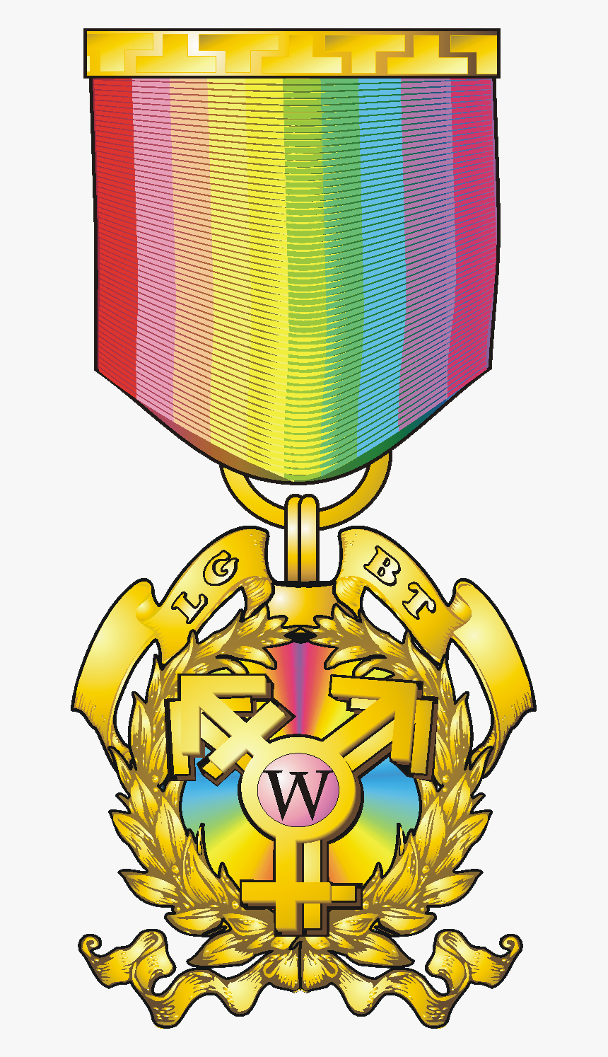 File - Lgbt - Lgbt Medal Png, Transparent Png, Free Download