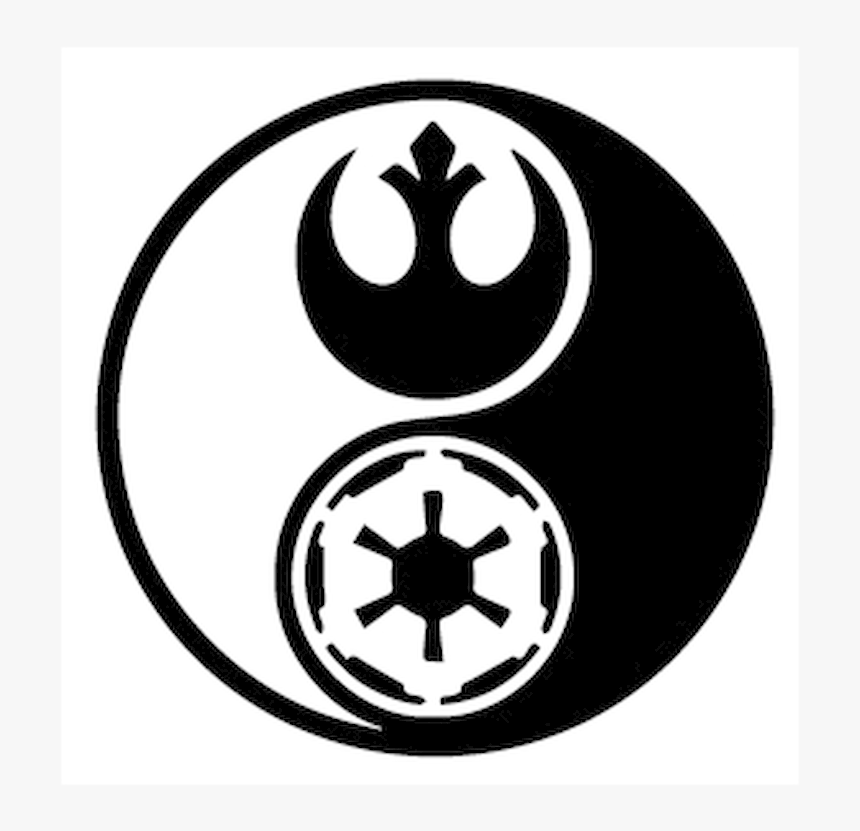 Star Wars Ying Yang Vinyl Decal Sticker

size Option - Star Wars Vinyl Decal, HD Png Download, Free Download