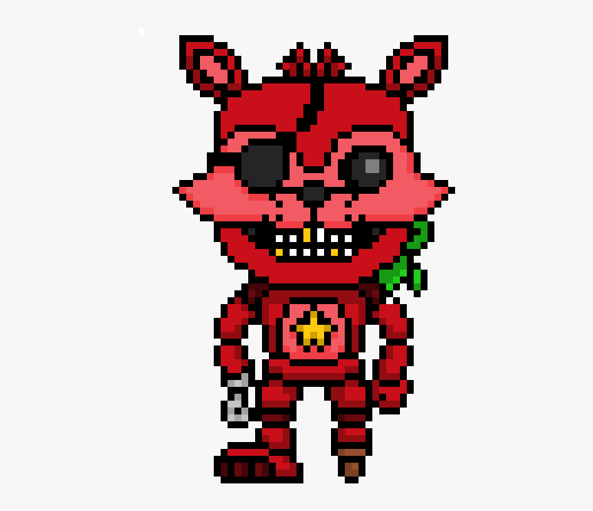 Rockstar Foxy Pixel Art, HD Png Download, Free Download