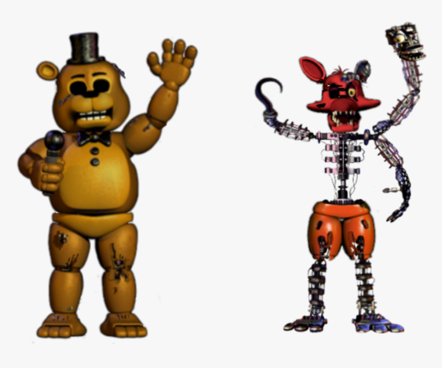 Toy Withered Golden Freddy & Foxy Fnaf Fnaf2 Animatroni - Fnaf De Toy Freddy, HD Png Download, Free Download