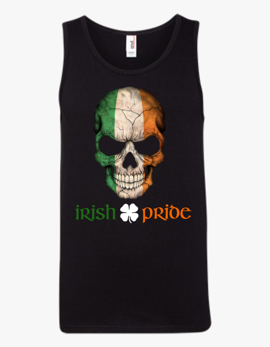 Irish Flag Skull - Sleeveless Shirt, HD Png Download, Free Download