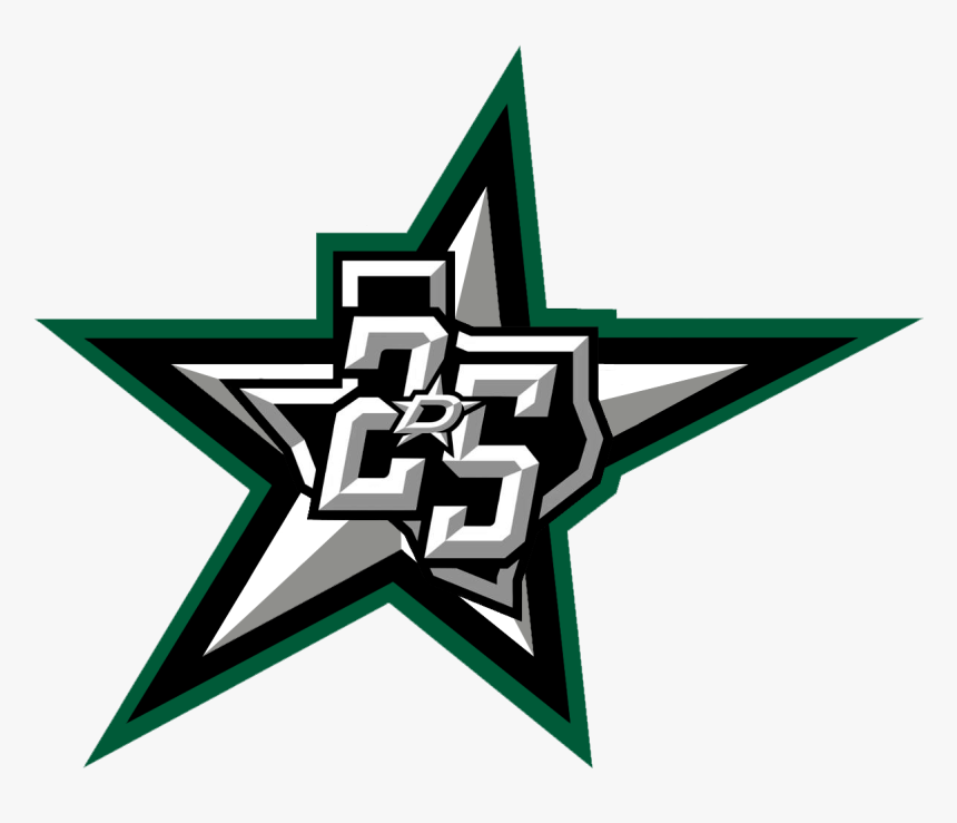 Stars Logo With D Replaced With 25th Aniversary Logo - Dallas Stars, HD Png Download, Free Download