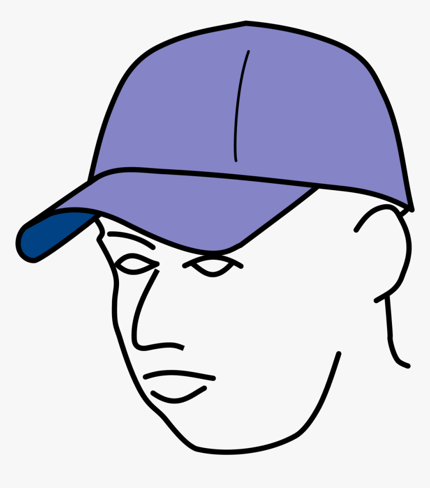 Baseball Cap On Head Drawing, HD Png Download, Free Download