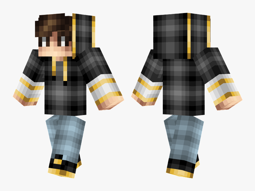 Boy In Black Hoodie Minecraft Skin, HD Png Download, Free Download