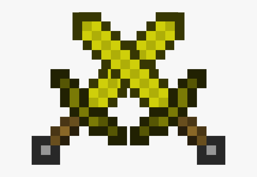 Minecraft Diamond Swords Crossing Png - Minecraft Double Diamond Sword, Transparent Png, Free Download