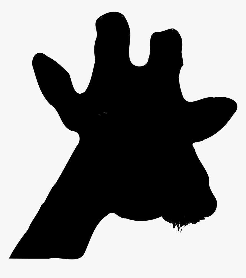 Giraffe Head Silhouette Png, Transparent Png, Free Download