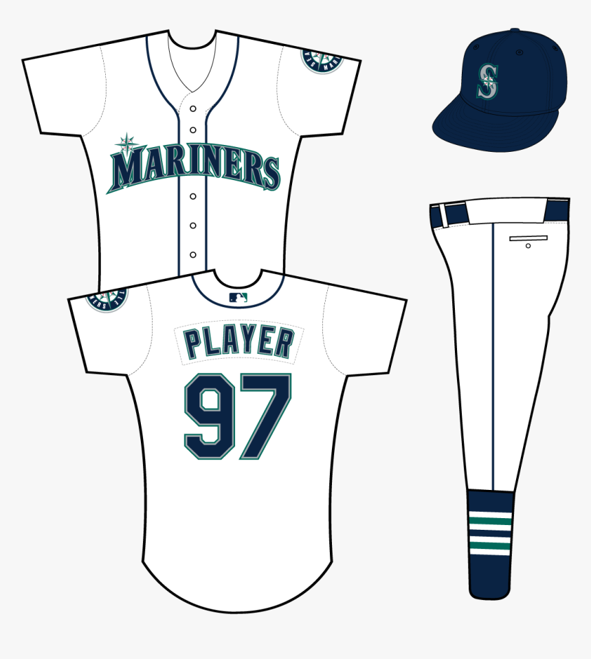 Seattle Mariners Home Uniforms, HD Png Download, Free Download