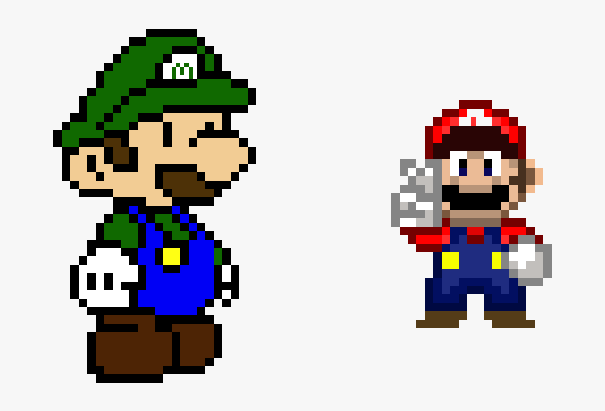 Transparent Luigi Face Png - Paper Mario Pixel Art, Png Download, Free Download